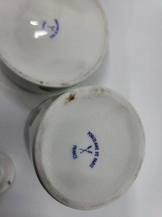 Image 1 of Juego de baño de porcelana de París, Francia, 1950 (juego de 3 piezas)