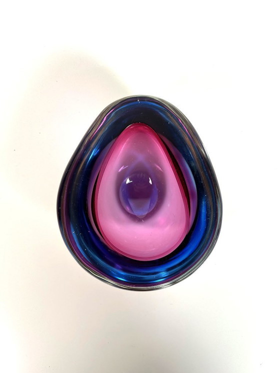 Image 1 of Cuenco Sommerso de cristal de Murano de Flavio Poli para Seguso Italia, década de 1960