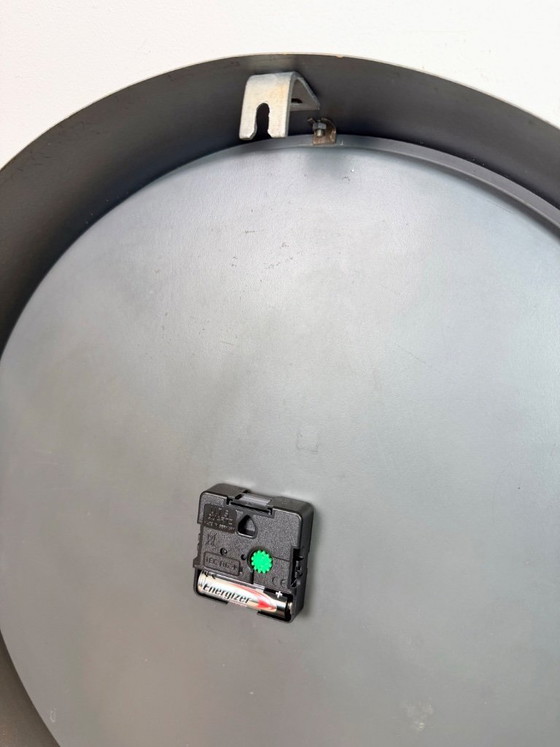 Image 1 of Large Grey Industrial Factory Wall Clock from Pragotron, 1960s