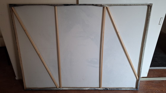 Image 1 of Black and white painting of a woman's face