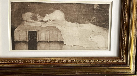 Image 1 of Jan Mankes (1889-1920) - Topi bianchi su rilegatura in pergamena