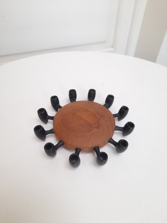 Image 1 of Candeliere Digsmed in teak e metallo per 12 candele