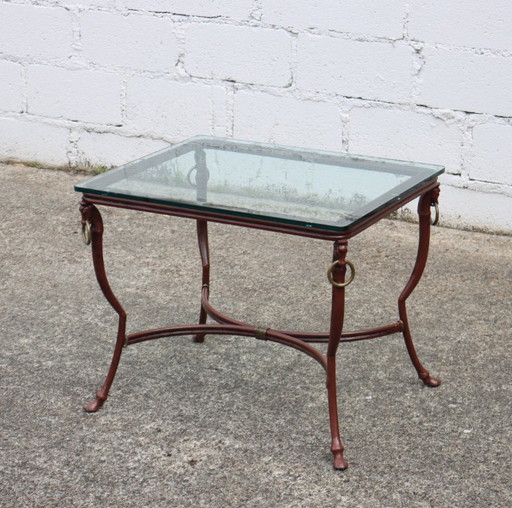 French Vintage Iron and Glas Coffee Table-Cocktail Table-Lounge Table-80s