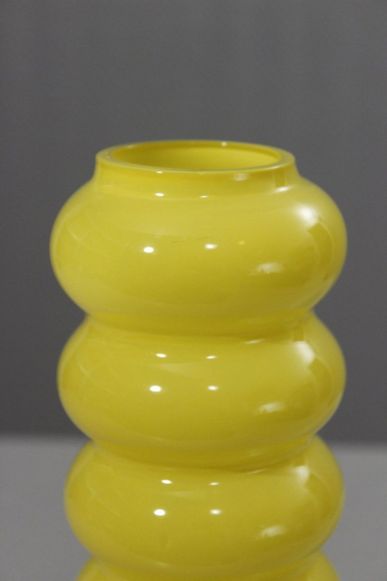 Image 1 of Solstråle vase Ikea vintage design Anne Nilsson 2011 yellow model