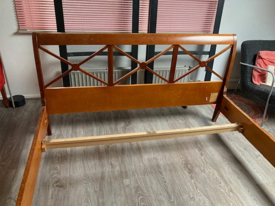 Image 1 of Grange consulat C1 cherry wood double bed