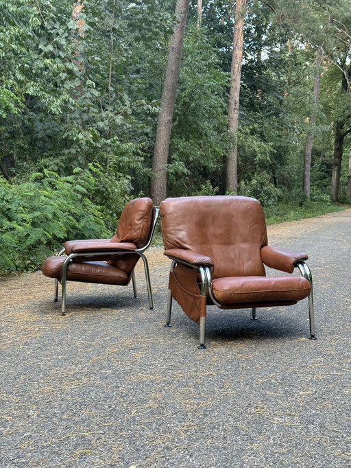 2x De Sede Kangoeroe Loungestoelen