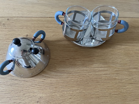 Image 1 of Alessi 2 tazas de café espresso + platillo + azucarero y cuchara