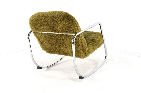 Image 1 of Poltrona a dondolo vintage imbottita