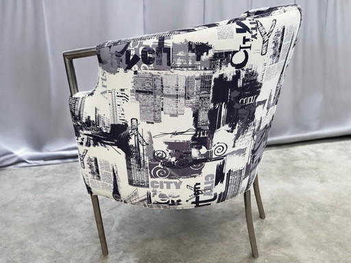 4x Rolf Benz luxe eetkamer stoelen. Afdrukken New York