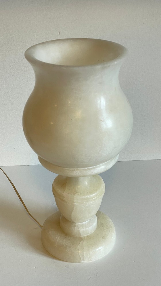 Tulip Lamp 1970s Alabaster Stone – Table lamps (photo 4 of 10)