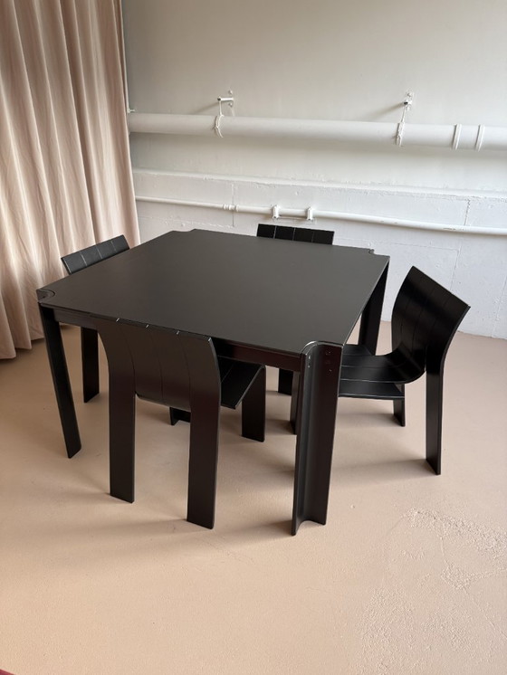 Image 1 of Tavolo e sedie vintage Strip di Gijs Bakker Castelijn anni '70