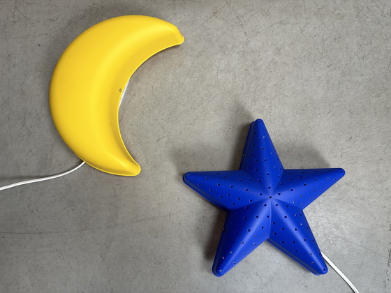 Image 1 of Appliques murales vintage Lune et Étoile - IKEA