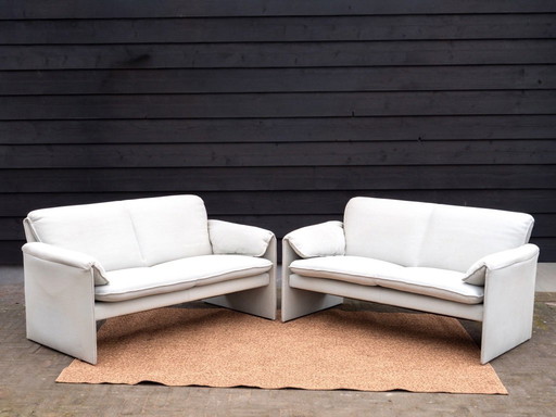 2x Leolux Bora Bora | Divani di design a 2 posti blu | Zona soggiorno