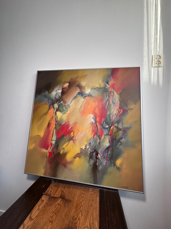 Nelly Madoulet, a contemporary abstract painting, Paintings & Drawings, Metal, Canvas, Gold (photo 6 of 14)