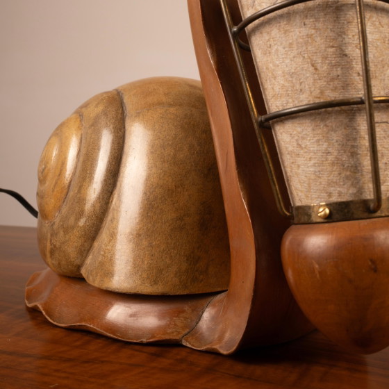 Aldo Tura Parchment Snail Table Lamp Mid Century 1940 – Paper, Brass, Mid Century Modern (photo 22 of 27)