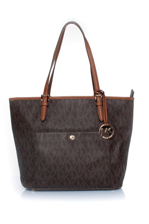 Michael Kors, shopper in tela con logo Jet set
