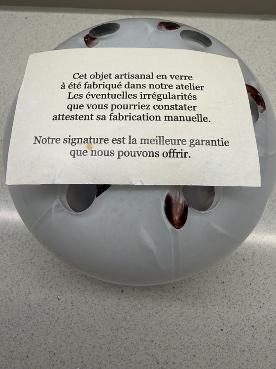 Pascal Guernic – Pique-Fleurs / Vase Boule Firmato – Monpazier – Con Certificato Originale (photo 12 of 12)