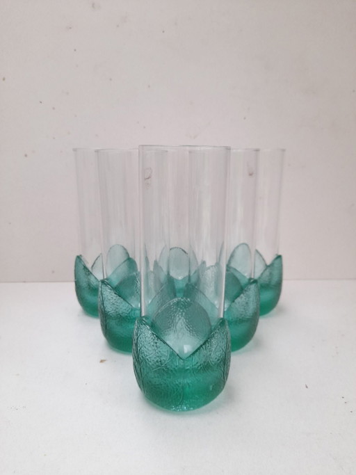 Lot de verres italiens L.A.C.S. alexandrite