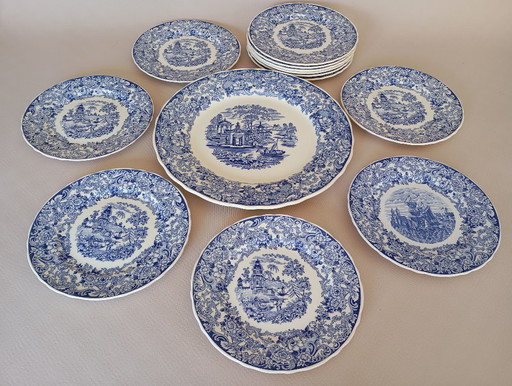 Laveno dessertservies (schaal + 12 borden)