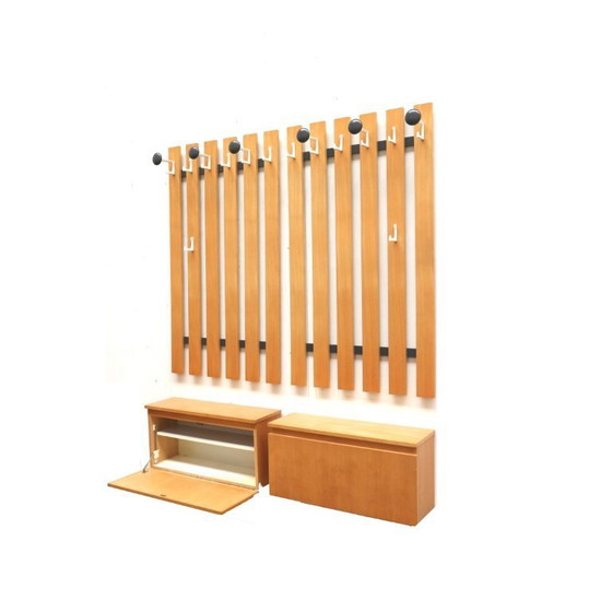 Image 1 of Large vintage coat rack with sideboard made in the 1970s