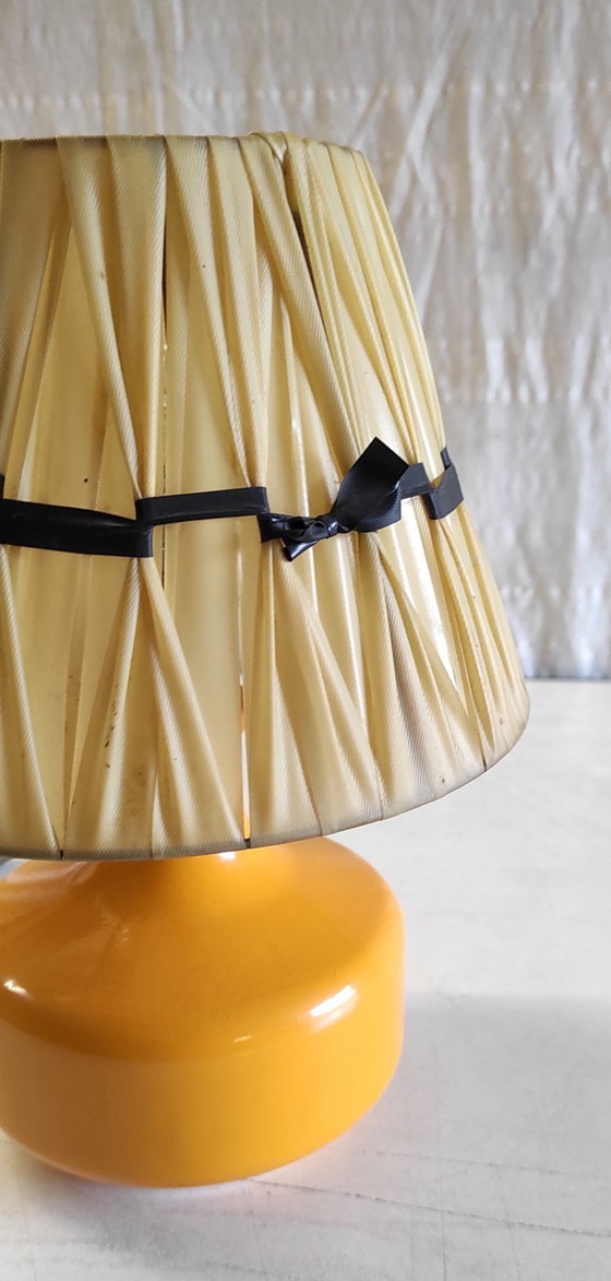 Image 1 of Lampada da tavolo in ceramica arancione - anni '60/'70