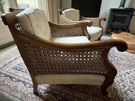 Image 1 of Set di sedie (legno e vimini)