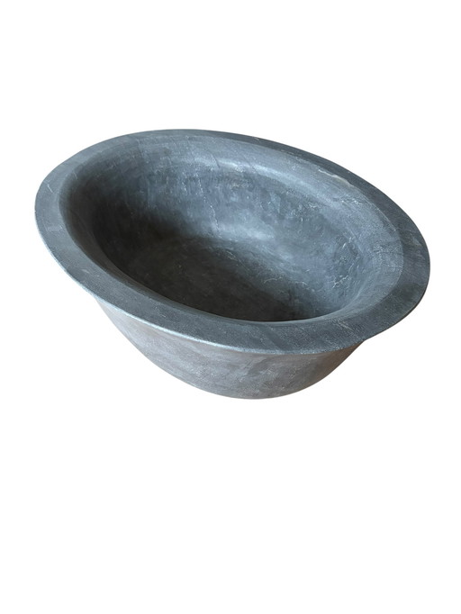 Lavabo de piedra caliza azul