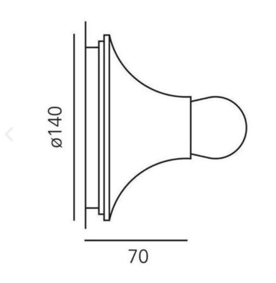 Image 1 of 3x Artemide Teti parete/soffitto arancione