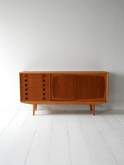 1950s/60s Teak and Oak Scandinavian Sideboard