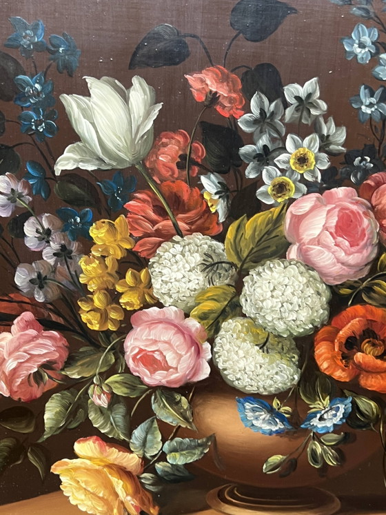 G.v.Ravenstein "Still Life with Flowers". – Paintings & Drawings, Wood (photo 3 of 8)