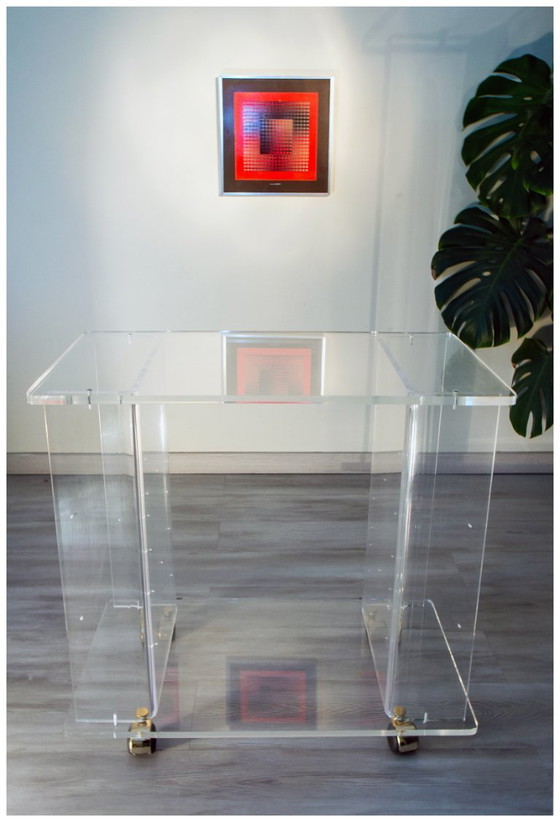 Image 1 of Hi-fi kast, draaitafel, plexiglas, Marais International, 1970-1980