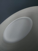 Yellow Chrome x JL Coquet Limoges – Hemisphere White Satin Dessertbordüren (Set mit 10 | Ø 21 cm)