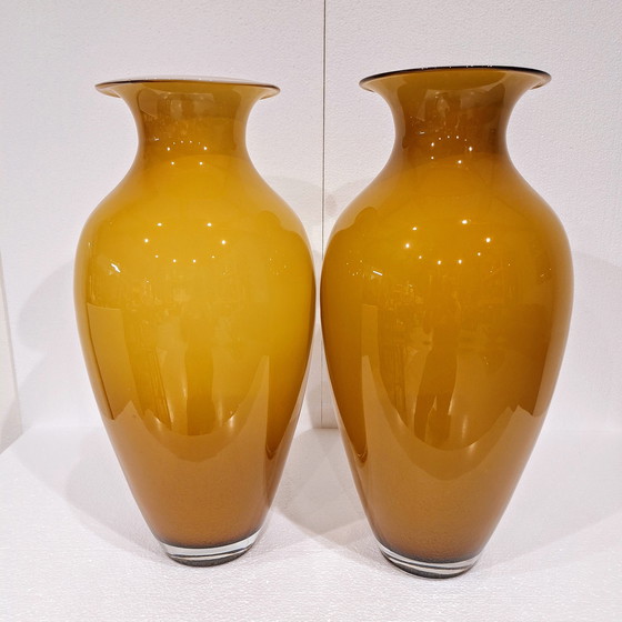 Image 1 of Set di due grandi vasi di Murano degli anni '60