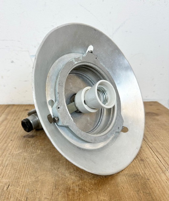 Image 1 of Industrial Aluminium Light with Glass Cover from Elektrosvit, 1970s