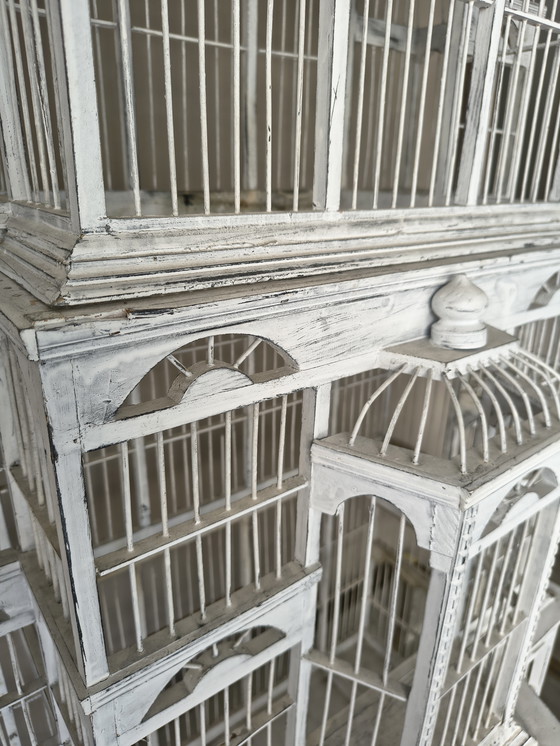 Image 1 of Eyecatcher one of kind Vintage wooden birdcage xl