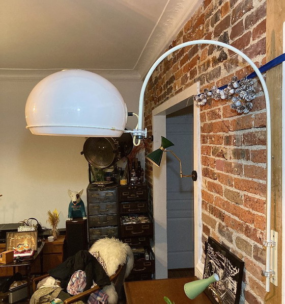 Image 1 of Grande lampada da parete ad arco Dijkstra in acciaio e acrilico