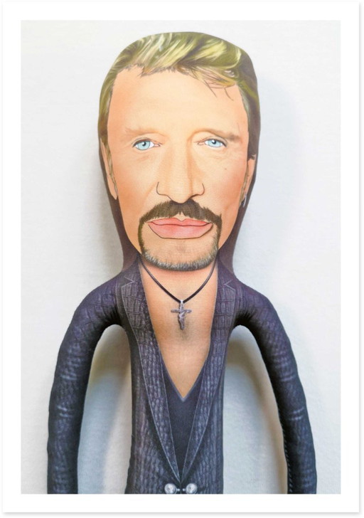 Johnny Hallyday cadeau | Franse Elvis rockdecoratie | Verzamelpop van een muzieklegende | Franse rockkunst