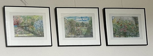 3x Minh Tran Acrílico sobre papel 2019