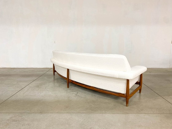 Image 1 of Sofá TV en Bouclette blanco teca de Johannes Andersen para Trensum, 1958
