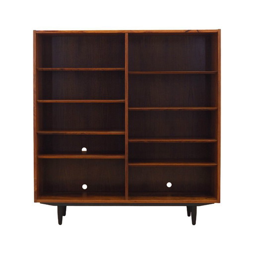 Boekenkast van palissanderhout, Deens ontwerp, jaren 70, vervaardigd door Hundevad.