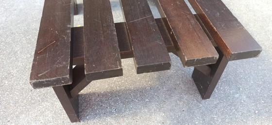 Image 1 of Banc ou table vintage en bois à lattes