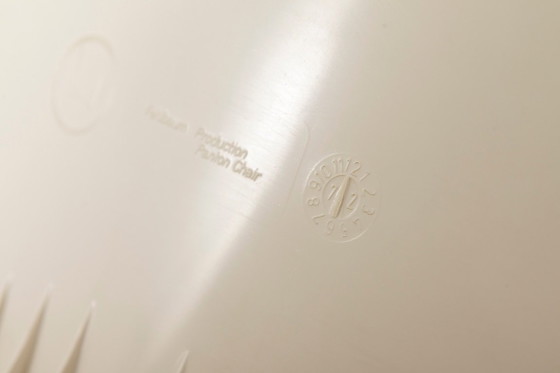 Vintage White Panton Chair By Verner Panton For Herman Miller, 1972 Original Mid-Century Modern Space Age (photo 9 of 9)