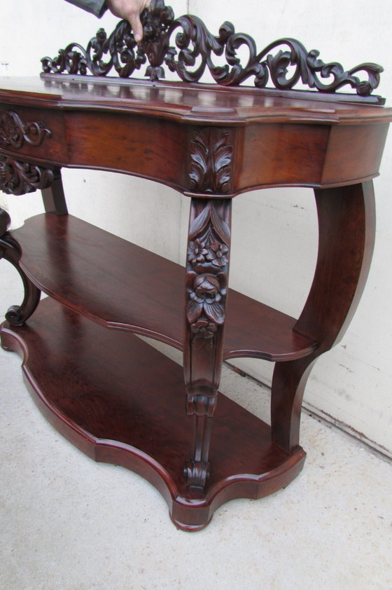 Image 1 of Mahagoni-Konsole im Stil Napoleons III.