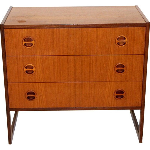 Commode en teck vintage Domino, 1960