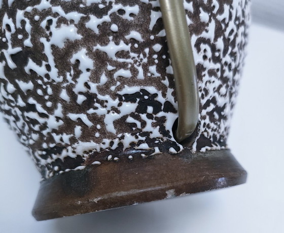 Image 1 of keramische lamp in de stijl van Louis Dage Jean Besnard, jaren 30