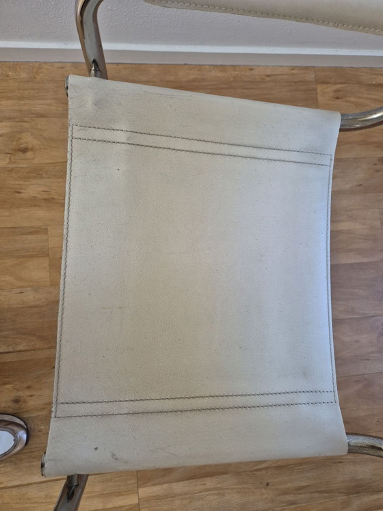 Sedia a sbalzo con struttura tubolare bianca – Poltrone, Pelle, Metallo (photo 5 of 9)