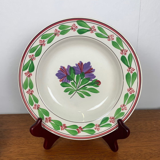 Image 1 of Set di 2 piatti fondi Sarreguemines, XIX secolo