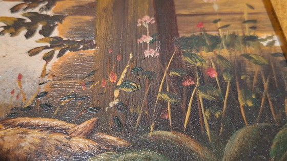 Image 1 of Topstuk: Authentieke Jan Hendrik Verburgh – "Familie Eenden" – Monumentale 19e-eeuwse Biggs & Sons Lijst