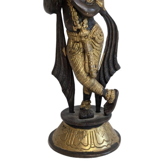 Antique bronze Krishna statue with flute, India, 19th century – Sculpture (photo 11 of 11)