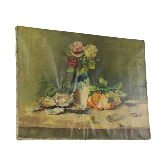 Image 1 of Antiek Schilderij Olie op Doek 1912